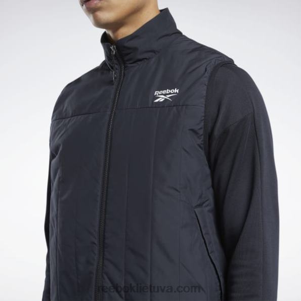 Reebok viršutiniai drabužiai šviesiai paminkštinta liemenė FTYF81174 juodas vyrų