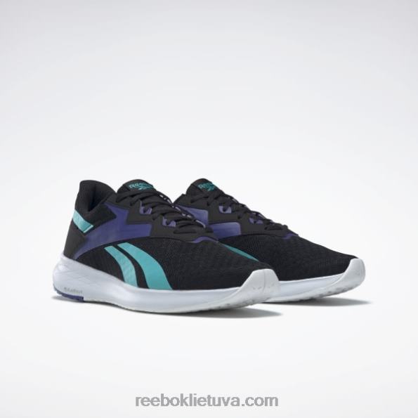 Reebok energen plus 2 vyriški bėgimo bateliai FTYF81234 šerdis juoda/klasikinė žalsvai melsva/ryškiai violetinė