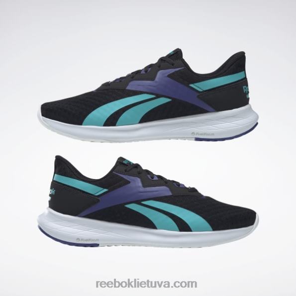 Reebok energen plus 2 vyriški bėgimo bateliai FTYF81234 šerdis juoda/klasikinė žalsvai melsva/ryškiai violetinė