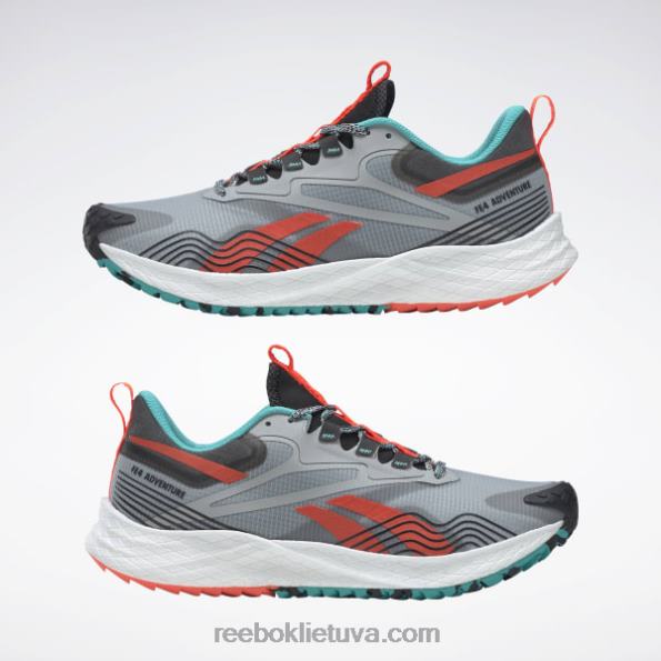 Reebok floatride energy 4 adventure vyriški bėgimo bateliai FTYF81089 grynai pilka 3/klasikinė žalsvai mėlyna/oranžinė blykstė