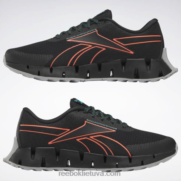 Reebok zig dynamica 2 adventure vyriški batai FTYF81105 šerdis juoda/oranžinė blykstė/klasikinė žalsva