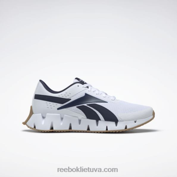 Reebok zig dynamica 2 vyriški batai FTYF81038 ftwr white/vector navy/reebok guminė guma-04