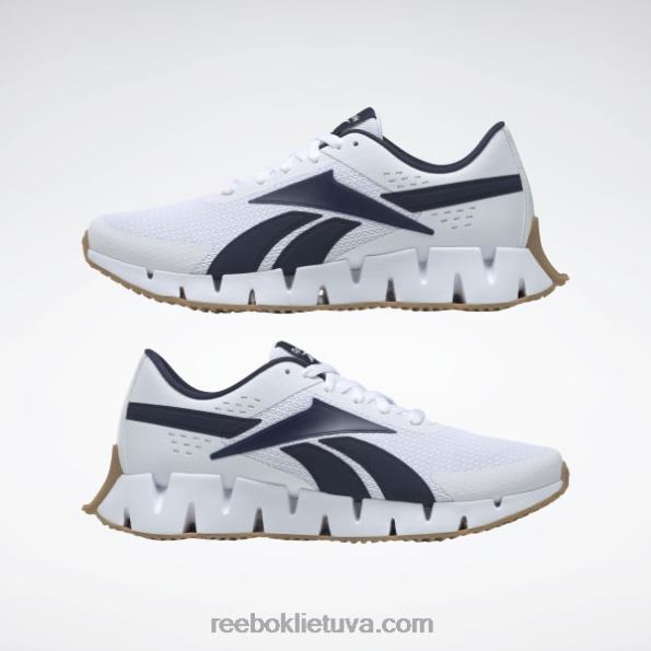 Reebok zig dynamica 2 vyriški batai FTYF81038 ftwr white/vector navy/reebok guminė guma-04