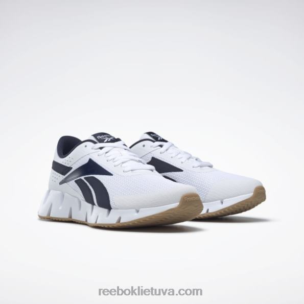 Reebok zig dynamica 2 vyriški batai FTYF81038 ftwr white/vector navy/reebok guminė guma-04