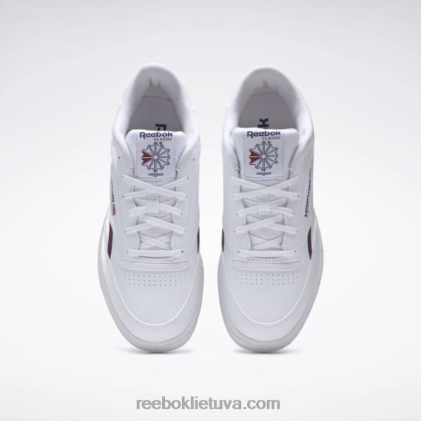 Reebok club c 85 vegan batai FTYF81215 ftwr balta/klasikinis kobaltas/klasikinis bordo vyrų
