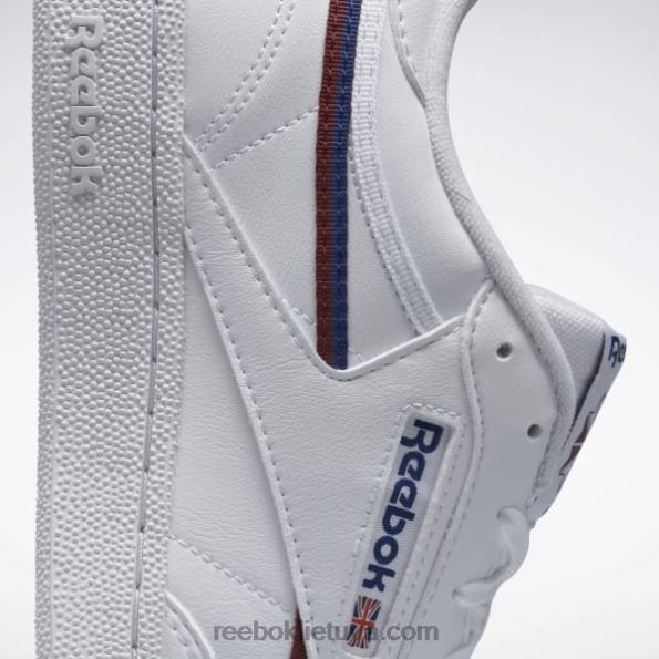 Reebok club c 85 vegan batai FTYF81215 ftwr balta/klasikinis kobaltas/klasikinis bordo vyrų