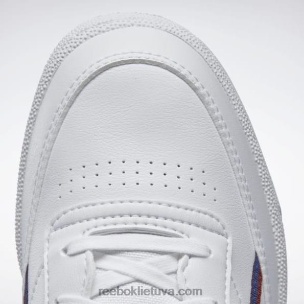 Reebok club c 85 vegan batai FTYF81215 ftwr balta/klasikinis kobaltas/klasikinis bordo vyrų