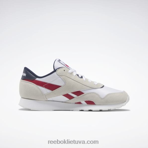 Reebok klasikiniai nailoniniai vyriški batai FTYF81100 ftwr balta / blyksčioji raudona / vektorinė tamsiai mėlyna