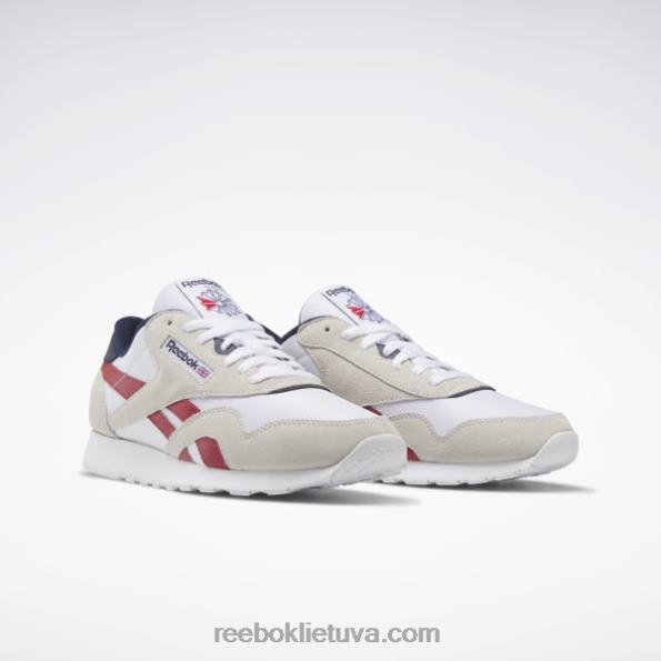 Reebok klasikiniai nailoniniai vyriški batai FTYF81100 ftwr balta / blyksčioji raudona / vektorinė tamsiai mėlyna