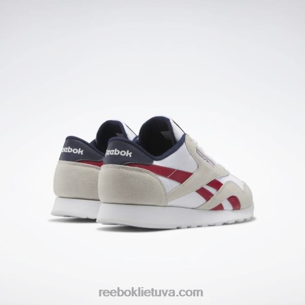 Reebok klasikiniai nailoniniai vyriški batai FTYF81100 ftwr balta / blyksčioji raudona / vektorinė tamsiai mėlyna
