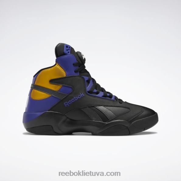 Reebok shaq attaq krepšinio bateliai FTYF81034 šerdis juodas/ryškus violetinis/kollegialus auksas vyrų