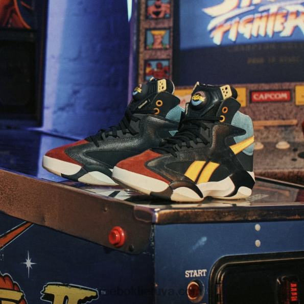 Reebok street fighter shaq attaq krepšinio bateliai FTYF81024 šerdis juoda / tamsiai sabalo / liukso mėlyna vyrų