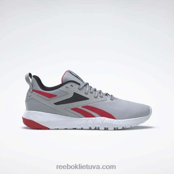 Reebok flexagon force 4 vyriški treniruočių bateliai FTYF81335 gryna pilka 3/core juoda/vektorinė raudona