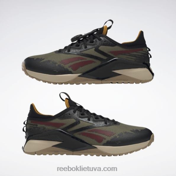 Reebok jurassic world nano x2 adventure vyriški treniruočių bateliai FTYF81052 moderni alyvuogių / šerdies juoda / laukinė chaki spalva