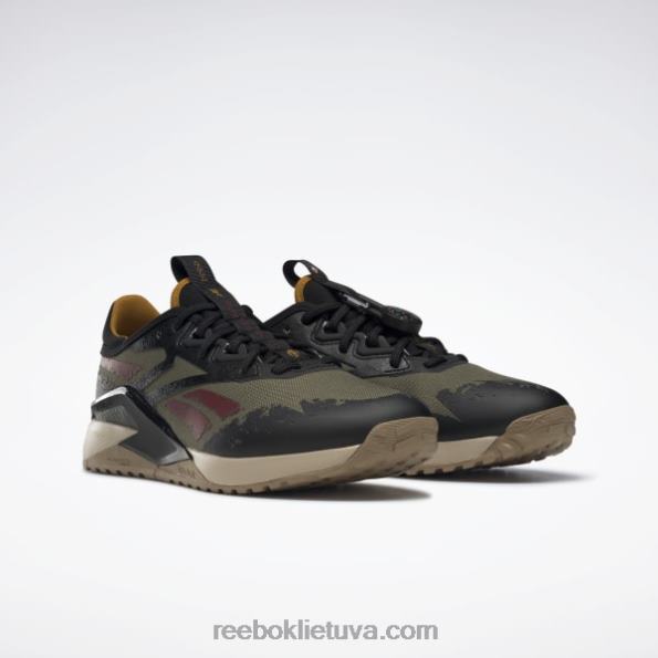 Reebok jurassic world nano x2 adventure vyriški treniruočių bateliai FTYF81052 moderni alyvuogių / šerdies juoda / laukinė chaki spalva