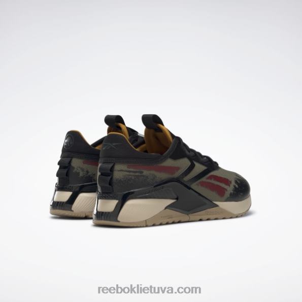 Reebok jurassic world nano x2 adventure vyriški treniruočių bateliai FTYF81052 moderni alyvuogių / šerdies juoda / laukinė chaki spalva