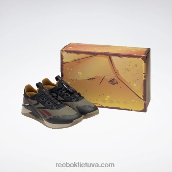 Reebok jurassic world nano x2 adventure vyriški treniruočių bateliai FTYF81052 moderni alyvuogių / šerdies juoda / laukinė chaki spalva
