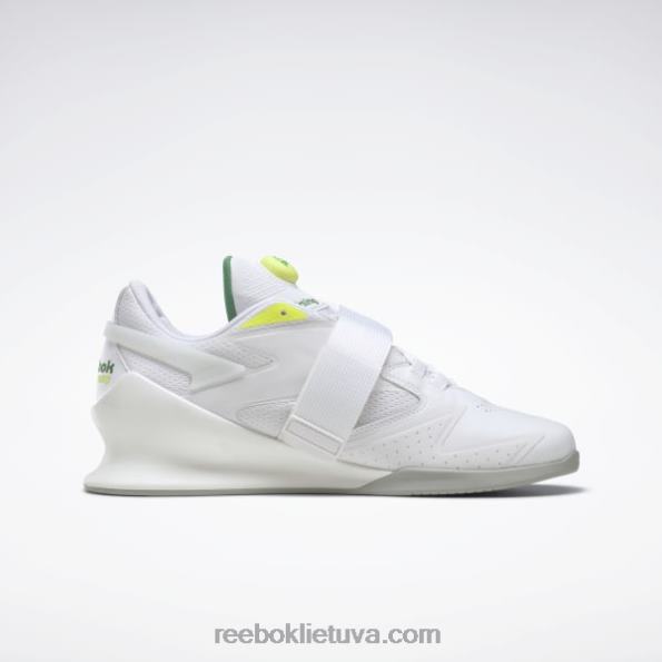 Reebok legacy lifter iii vyriški sunkiosios atletikos bateliai FTYF81085 ftwr balta/glen žalia/saulės rūgšties geltona
