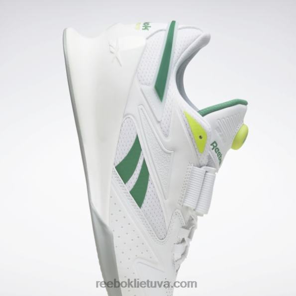 Reebok legacy lifter iii vyriški sunkiosios atletikos bateliai FTYF81085 ftwr balta/glen žalia/saulės rūgšties geltona