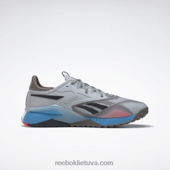 Reebok nano x2 tr adventure vyriški treniruočių bateliai FTYF81107 gryna pilka 2/trek grey/spindintis aqua