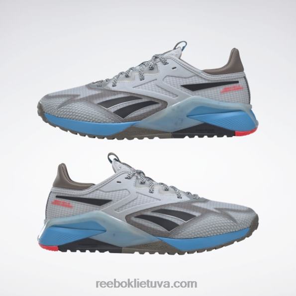 Reebok nano x2 tr adventure vyriški treniruočių bateliai FTYF81107 gryna pilka 2/trek grey/spindintis aqua