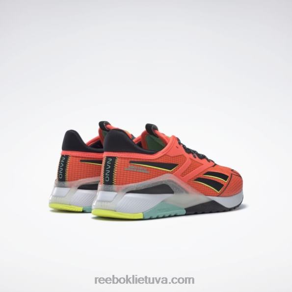 Reebok nano x2 tr adventure vyriški treniruočių bateliai FTYF81116 oranžinė blykstė / šerdis juoda / saulės rūgštis geltona