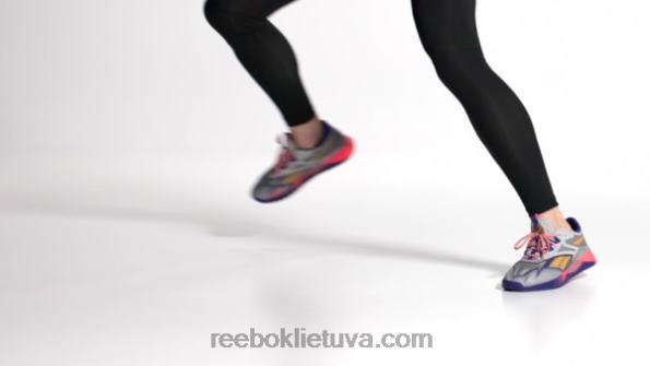 Reebok nano x2 tr adventure vyriški treniruočių bateliai FTYF81122 grynai pilka 3 / paryškinta violetinė / oranžinė blykstė