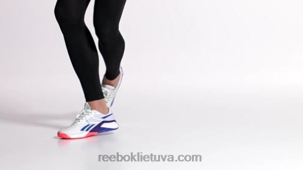 Reebok nano x2 vyriški treniruočių bateliai FTYF81046 ftwr balta / vektorinė mėlyna / oranžinė blykstė