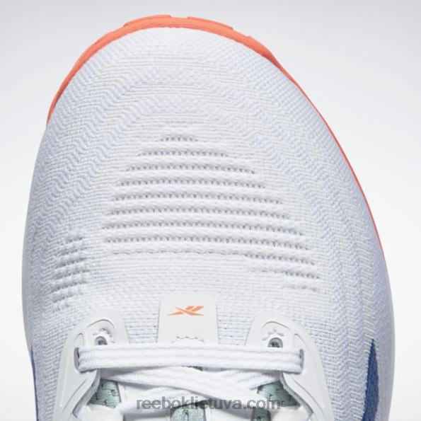 Reebok nano x2 vyriški treniruočių bateliai FTYF81046 ftwr balta / vektorinė mėlyna / oranžinė blykstė
