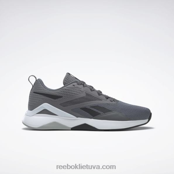 Reebok nanoflex tr 2.0 vyriški treniruočių bateliai FTYF81088 gryna pilka 6 / šerdys juoda / gryna pilka 3