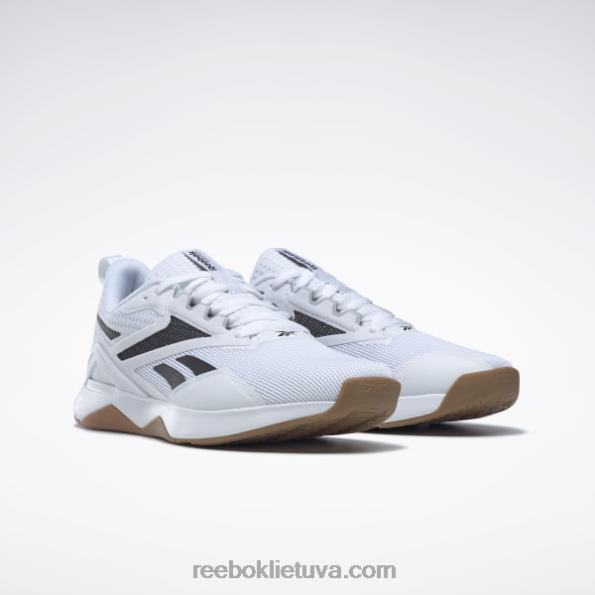 Reebok nanoflex tr 2.0 vyriški treniruočių bateliai FTYF81103 ftwr white/core black/reebok guma guma-03